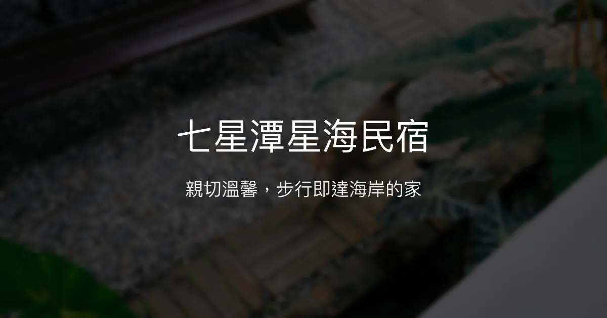 七星潭星海民宿評價、特色體驗、房價資訊、訂房連結 - 親切服務與海岸近距離