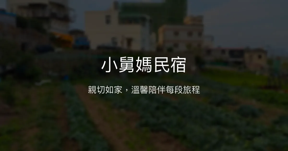 小舅媽民宿評價、特色體驗、房價資訊、訂房連結 - 親切溫馨的家庭式住宿